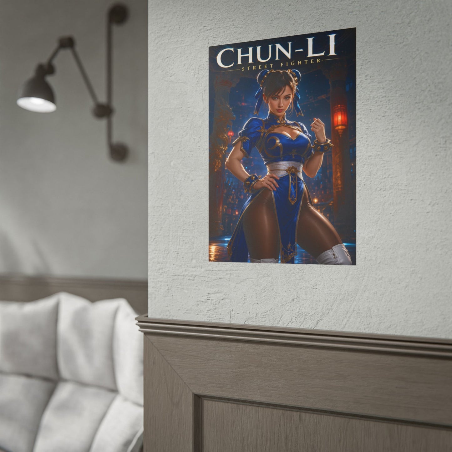 Chun-Li Poster, Street Fighter Wall Art, Gaming Print, Bedroom Decor