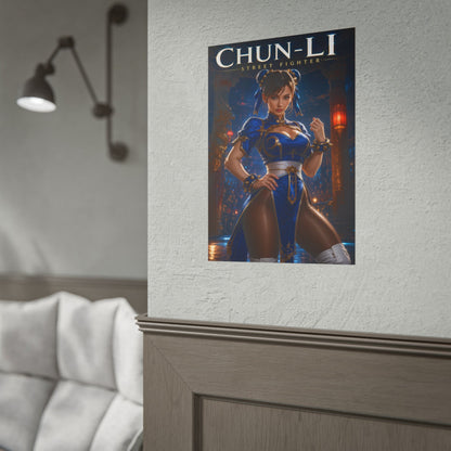 Chun-Li Poster, Street Fighter Wall Art, Gaming Print, Bedroom Decor