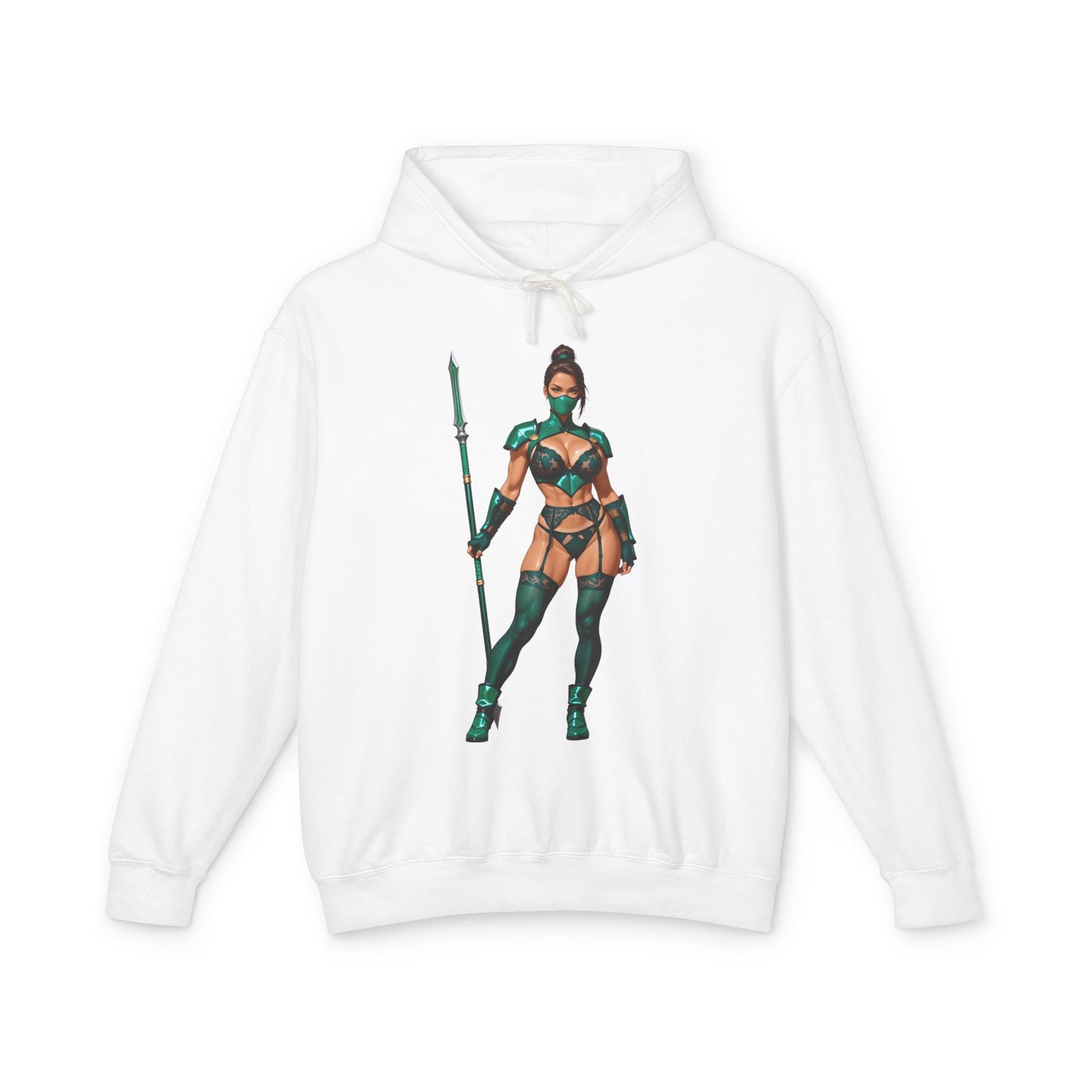 Jadefarbener Hoodie | MK11-Kämpfer-Hoodie | Anime-Kriegerinnen-Pullover