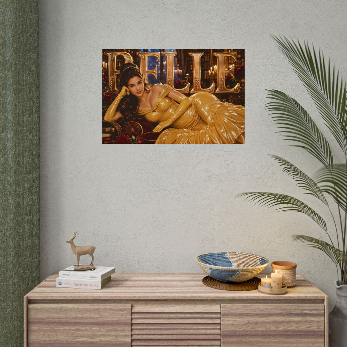 Fantasy Room Decor Belle Beauty and the Beast Poster Wall Art Character Print