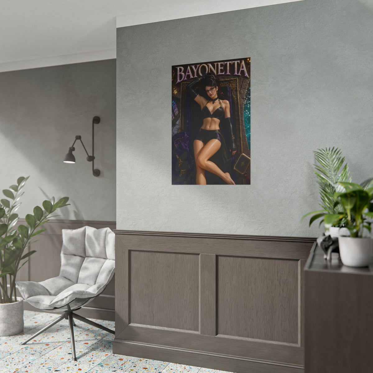 Bayonetta Character Poster Gamer Gift Gaming Setup Wall Decor Print