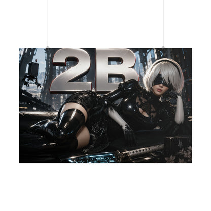 2B NieR Wall Art Poster Gaming Decor Collectible Gamer Gift Collectible Print