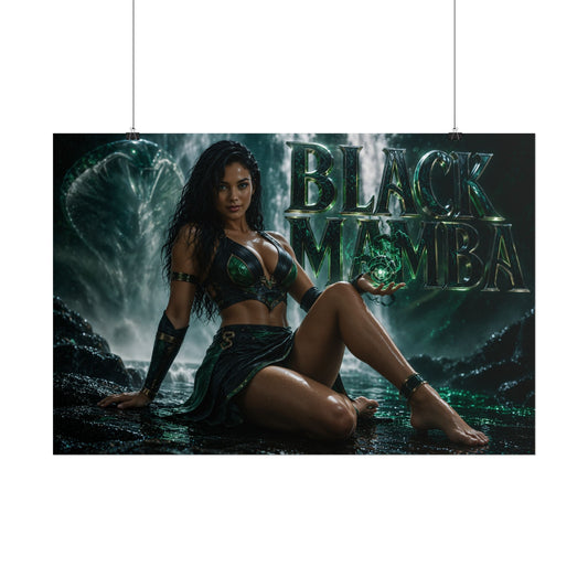 Comic Wall Art Black Mamba Poster Heroine Room Decor Collectible Character Print
