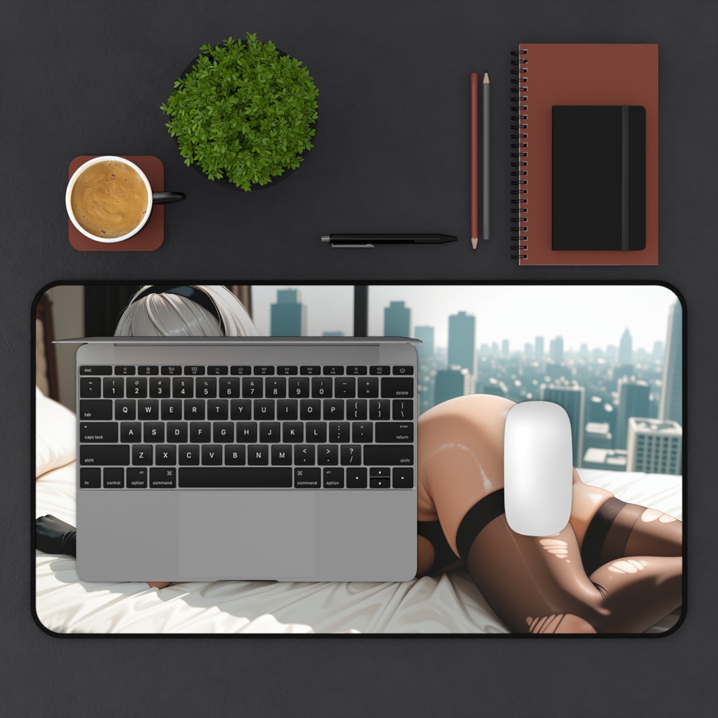 2B Gaming Mouse Pad, Nier Automata Desk Mat, Android Warrior Girl Setup