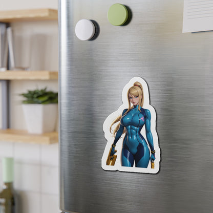 Samus Aran Magnet – Anime-Weltraumjäger-Kühlschrankmagnet, Dekoration fürs Gaming-Zimmer