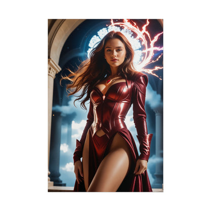 Scarlet Witch Art Print – Iconic Sorceress Poster for Gaming or Collector Rooms