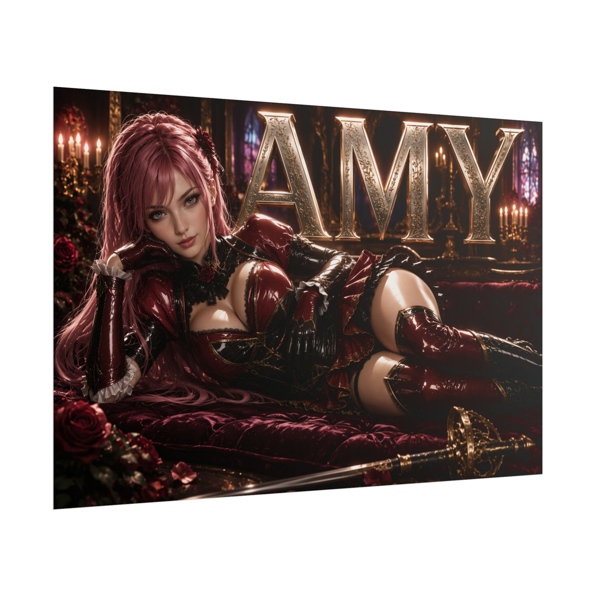 Gaming Wall Art Amy Sorel Soulcalibur Poster Game Room Decor Gamer Gift Print