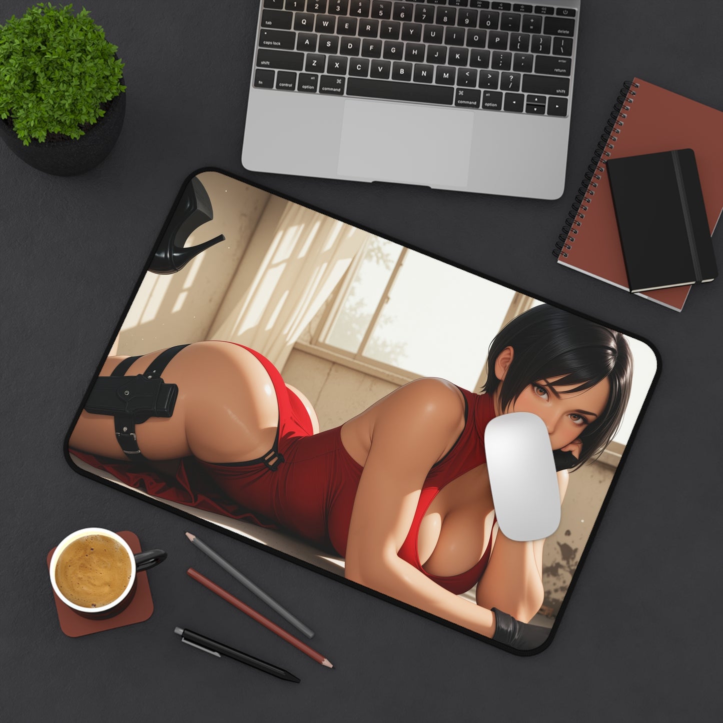 Ada Wong Desk Mat, Action Game Heroine Mouse Pad, Gaming Desk Setup