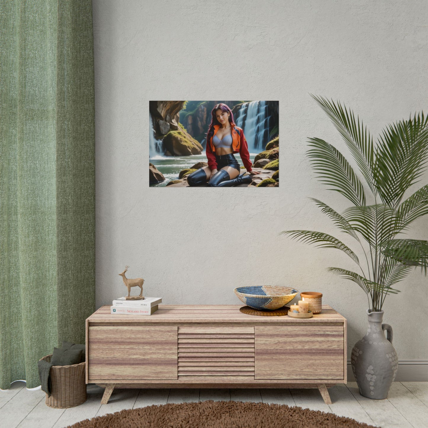 Аніме-постер Фей Валентайн | Настінне мистецтво Вайфу для декору Space Bounty