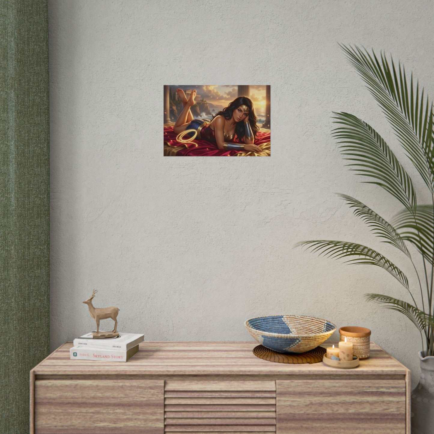 Wonder Woman Poster, DC Comics Wall Art, Fantasy Print Decor