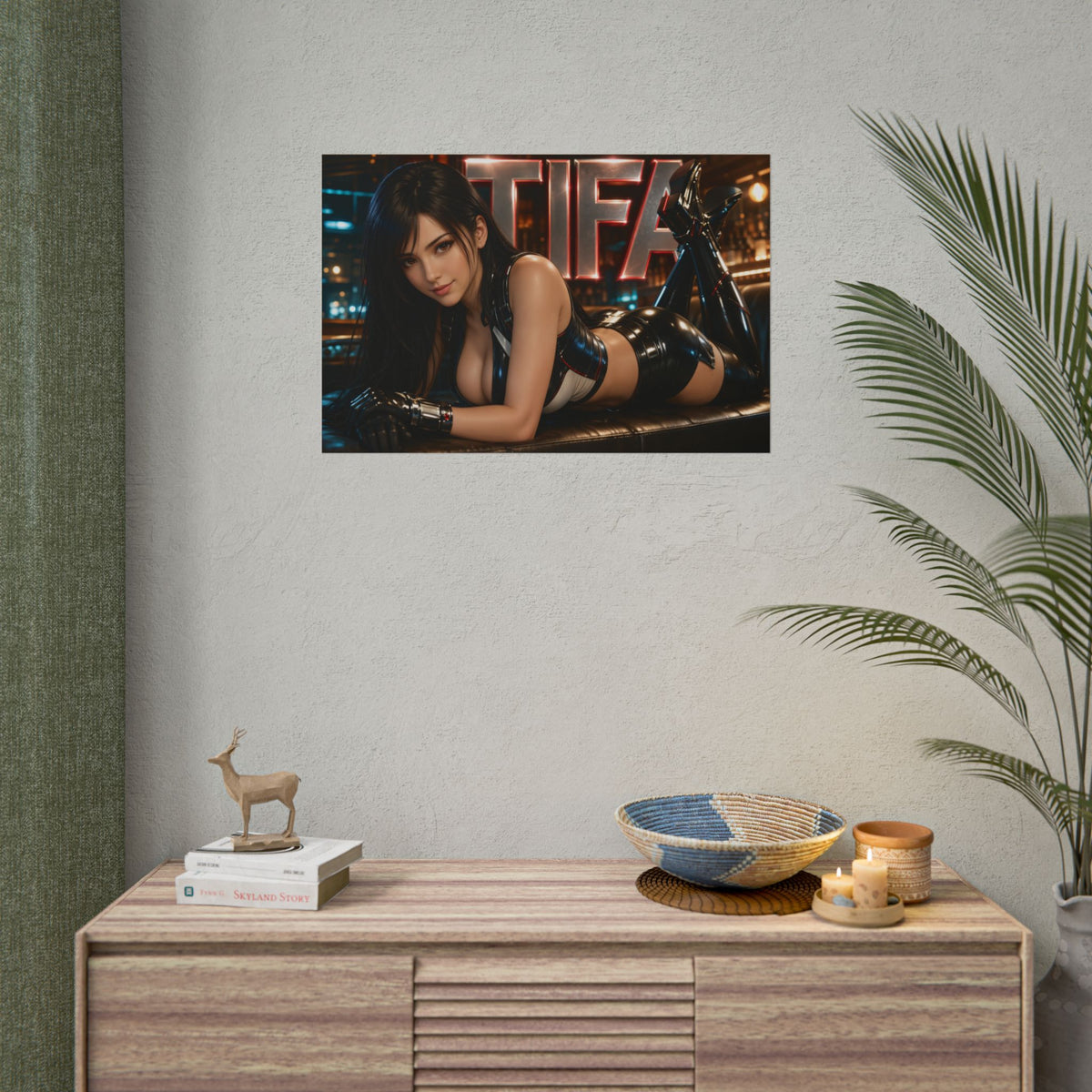 Gaming Wall Art Tifa Lockhart Poster Game Room Decor Gamer Gift Print