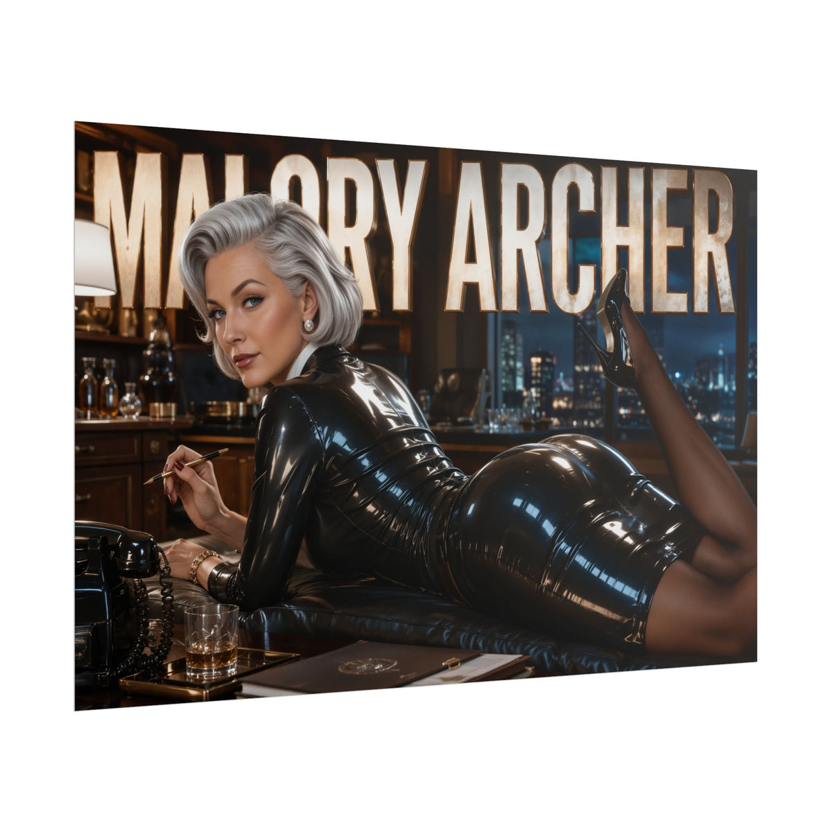 Cartoon Wall Art Malory Archer Archer Poster Room Decor Character Print