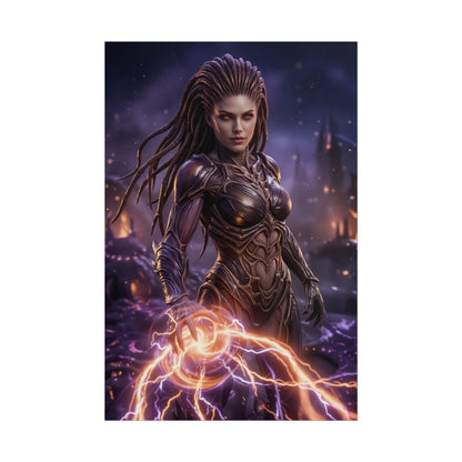 Sarah Kerrigan Starcraft Poster, Starcraft Wall Art Print, Sci Fi Queen Girl Decor, Gaming Room Wall Art, Gamer Gift