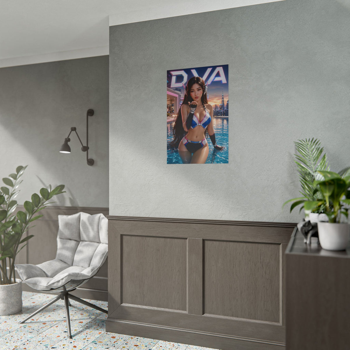 Game Room Decor D Va Overwatch Wall Art Poster Collectible Character Print