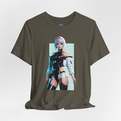 Lucy Edgerunners T-Shirt | Cyberpunk-Anime-Shirt für Gamer und Otaku-Fans | Neon-Waifu-Shirt