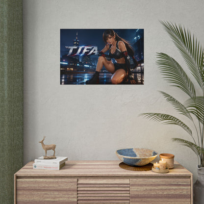 Gaming Wall Art Tifa Lockhart Poster Game Room Decor Gamer Gift Art Print