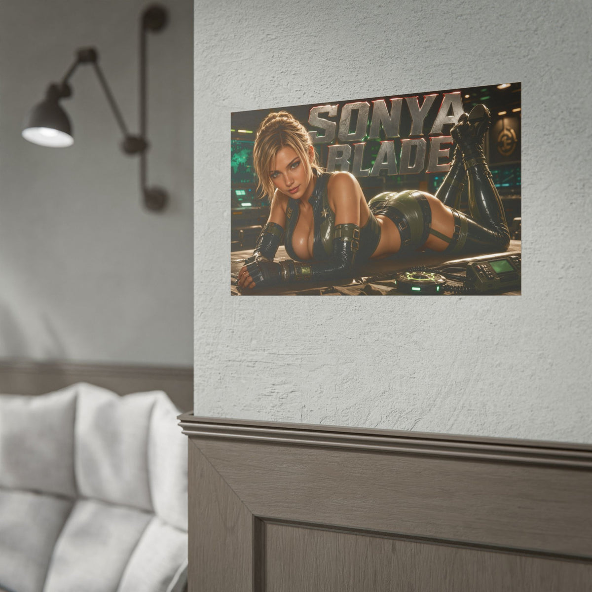 Sonya Blade Character Poster Mortal Kombat Gamer Room Wall Art Collectible Decor