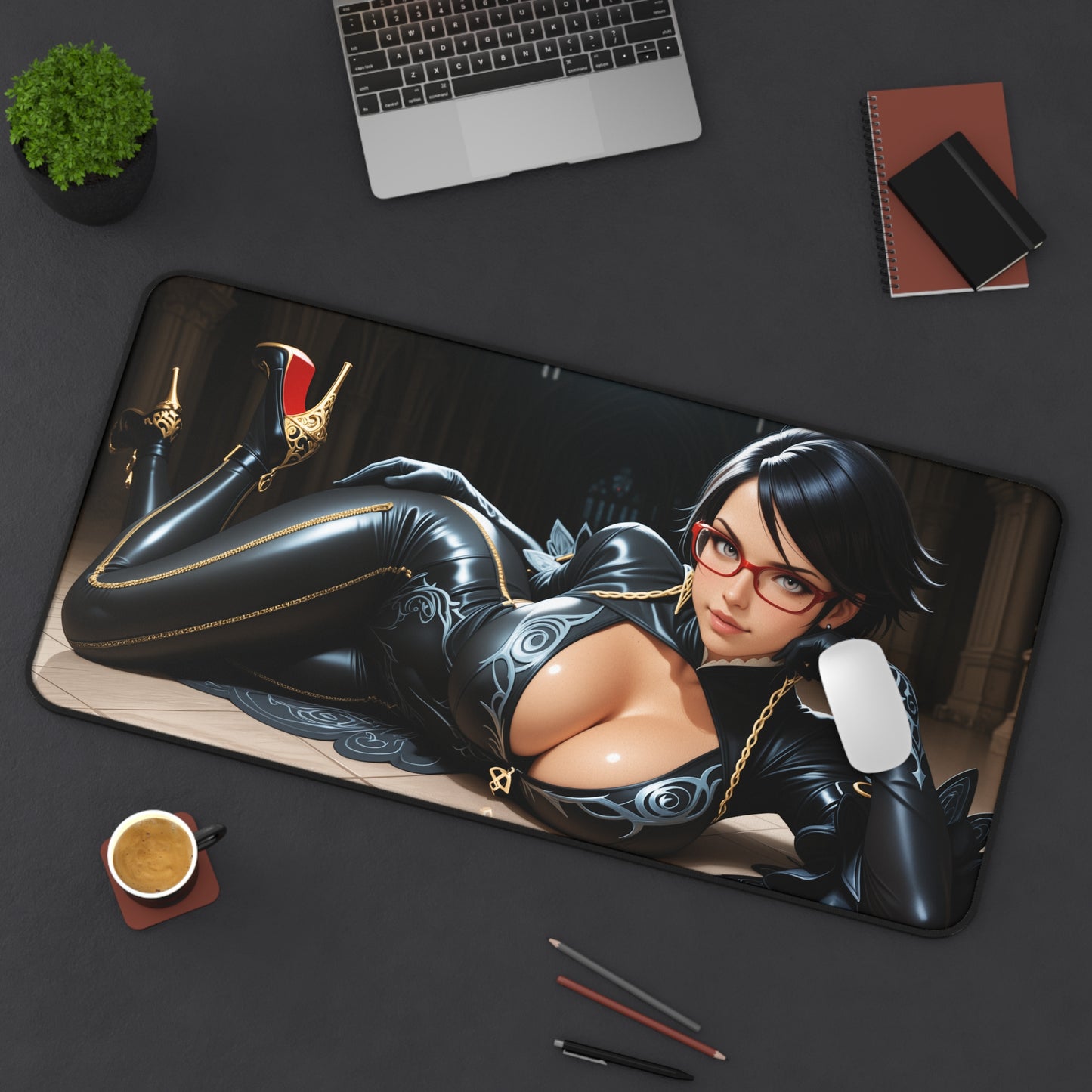 Килимок для столу Bayonetta, килимок для миші з героїнею фентезійних бойовиків, стильний ігровий стіл