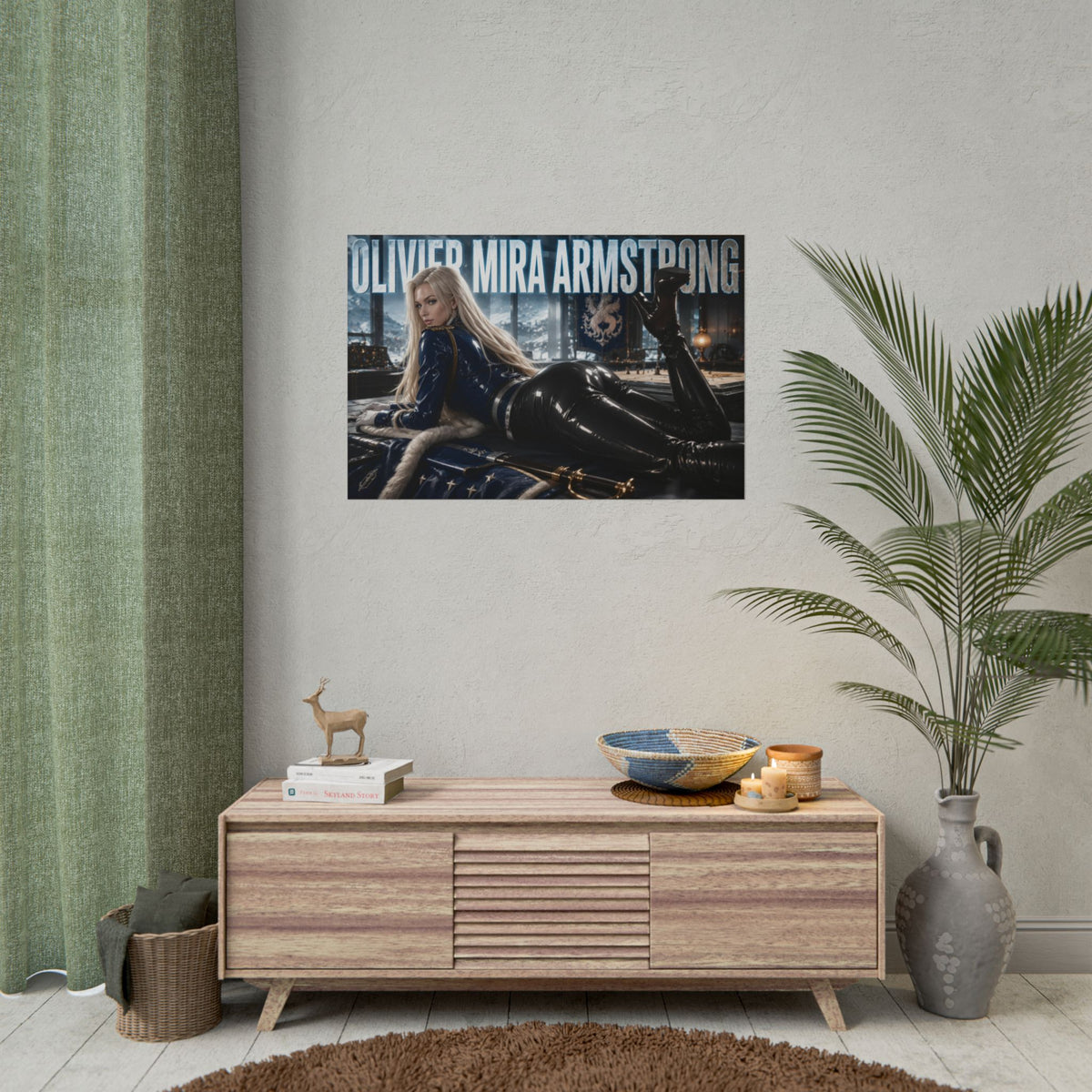 Olivier Mira Armstrong Fullmetal Alchemist Poster Wall Art Character Room Decor