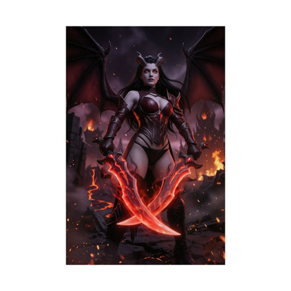 Queen of Pain Dota 2 Poster, Dota 2 Wall Art Print, Demon Girl Decor, MOBA Game Wall Art, Gamer Gift