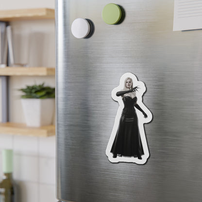 Lady Dimitrescu Magnet – Resident Evil Village Fridge Magnet, Game Decor die-cut anime-style vinyl fridge magnet on stainless steel