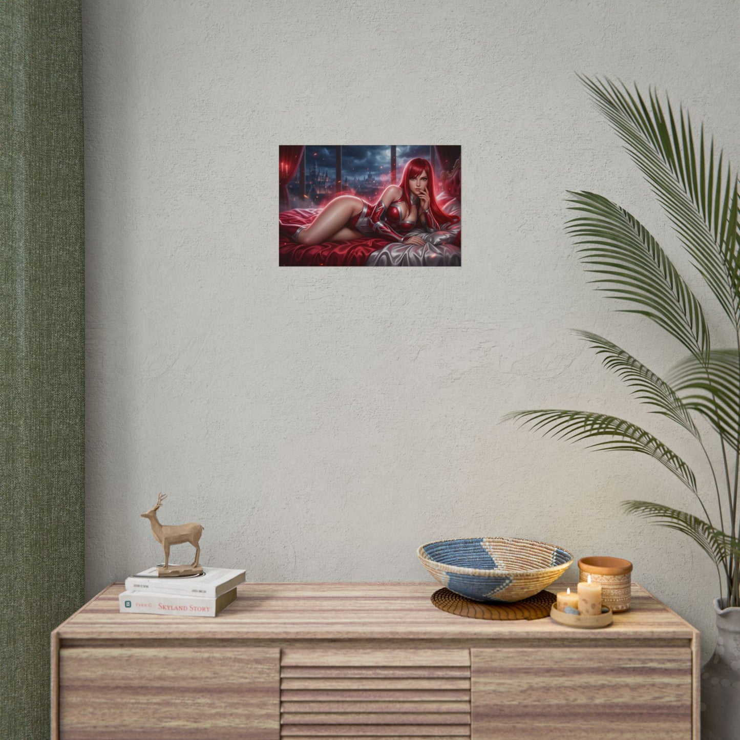 Erza Scarlet Poster, Fairy Tail Wandkunst, Anime-Print, Raumdeko