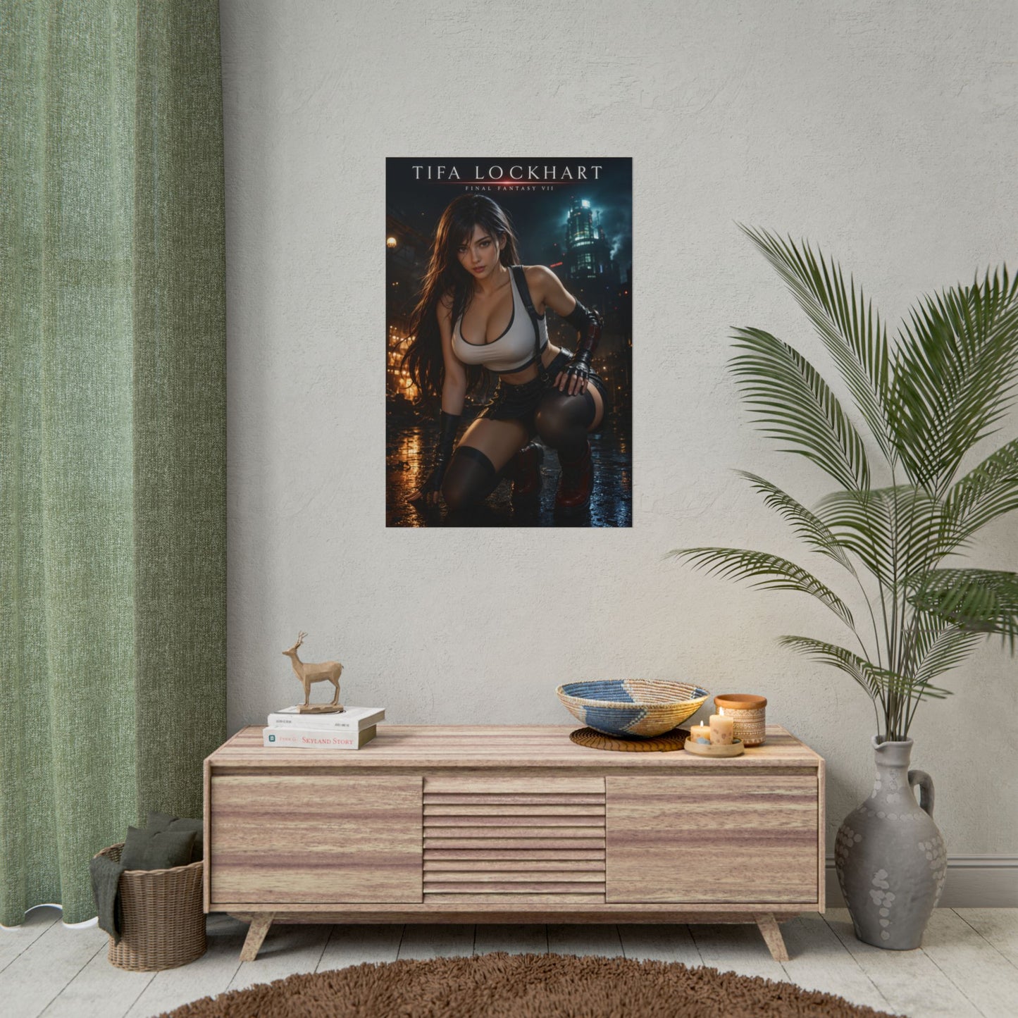 Tifa Lockhart Poster, Final Fantasy Wall Art, Gaming Print, Pin Up Decor