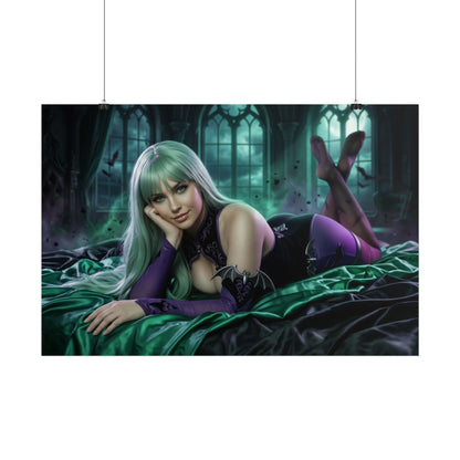 Morrigan Aensland Poster, Darkstalkers Wall Art, Anime Print Decor
