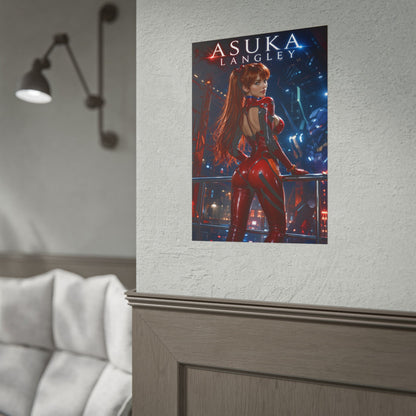Asuka Langley Evangelion Poster Neon Genesis Anime Wall Art