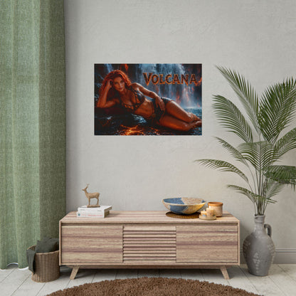 Volcana Character Poster Comic Style Wall Decor Bedroom Collector Gift