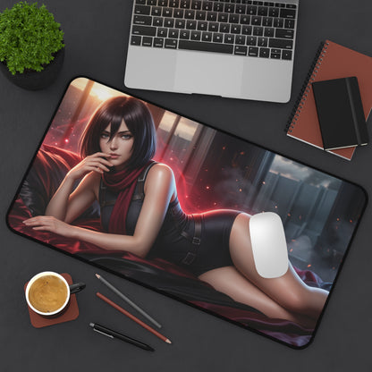 Attack on Titan Mouse Pad, Mikasa Desk Mat, Gamer Gift XXL