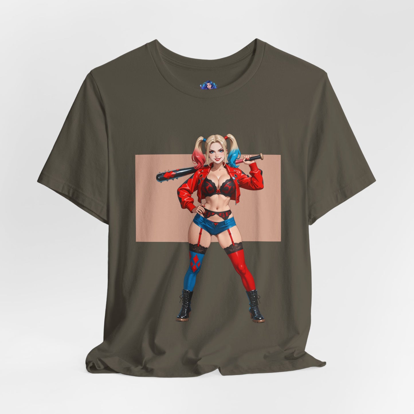 Harley Quinn Shirt | DC Comics T-Shirt für Otakus &amp; Gamer | Süßes, verrücktes Waifu-Shirt