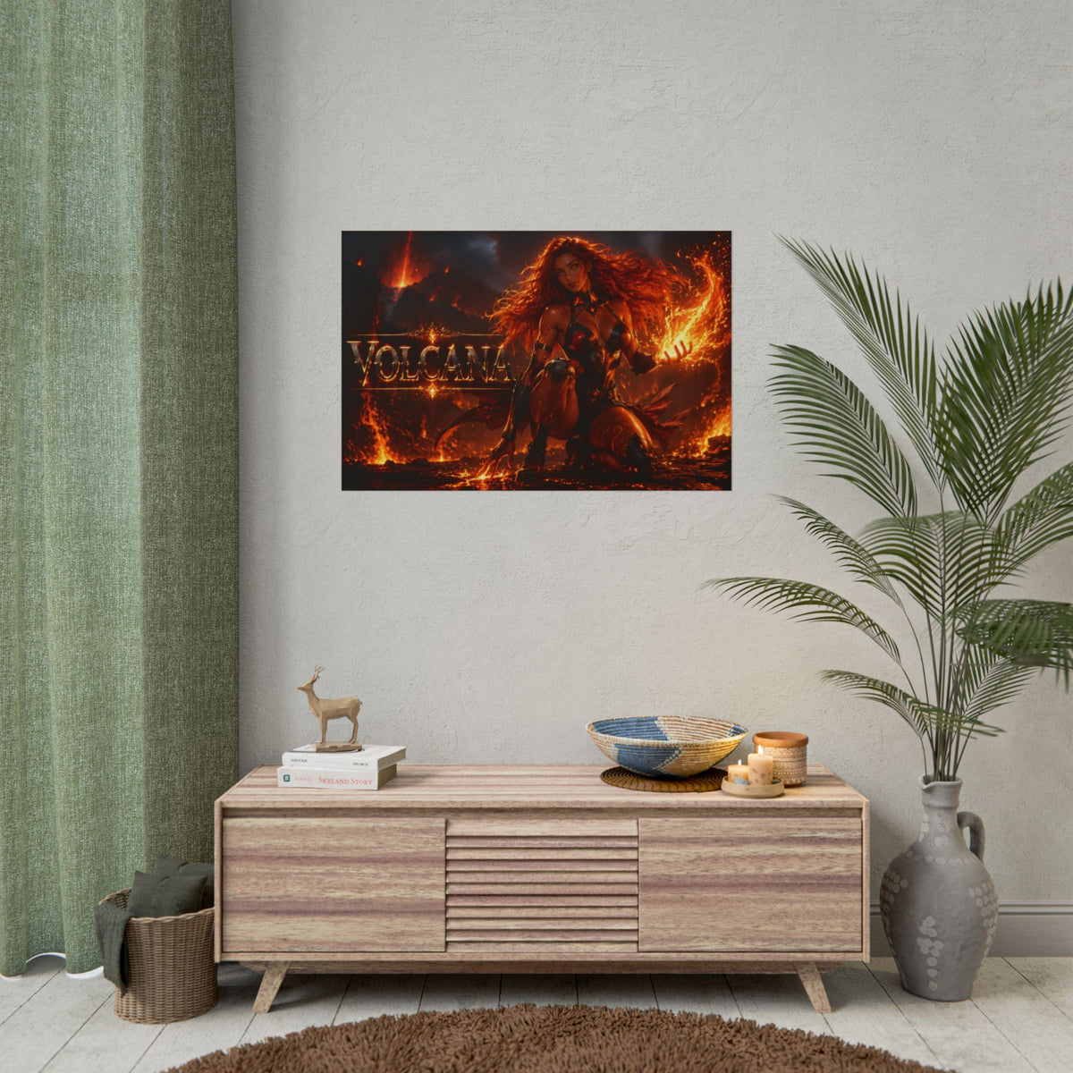 Collector Room Decor Volcana Comic Poster Character Wall Art Gift Print