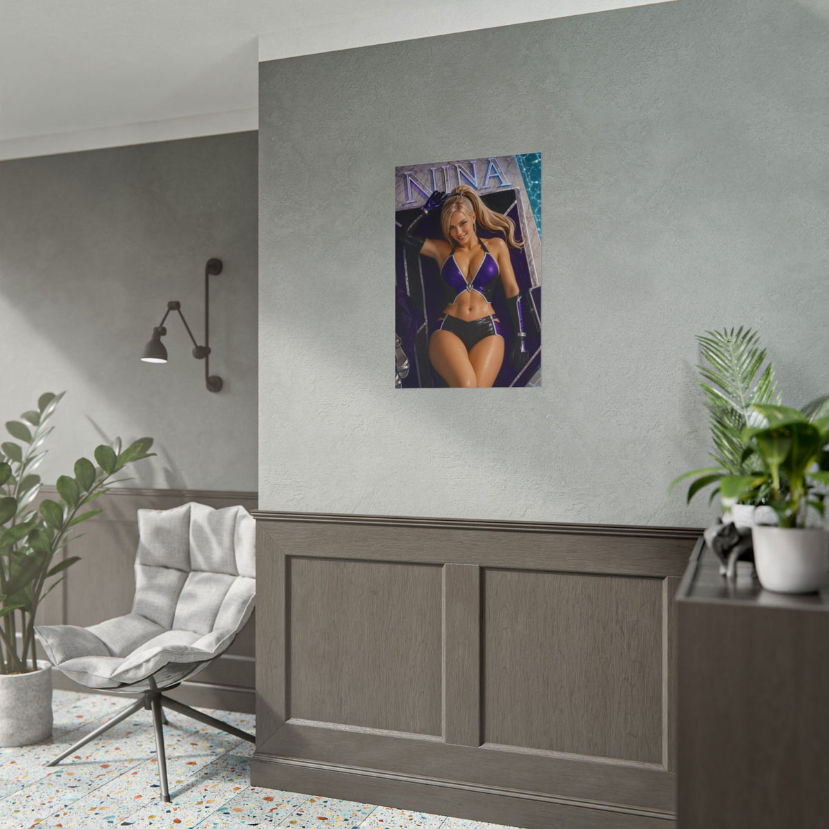 Nina Williams Tekken Gaming Poster Wall Art Gamer Room Decor Collectible Print