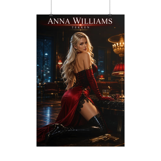 Tekken Anna Williams Poster for PC Gaming Setup and Game Room Decor