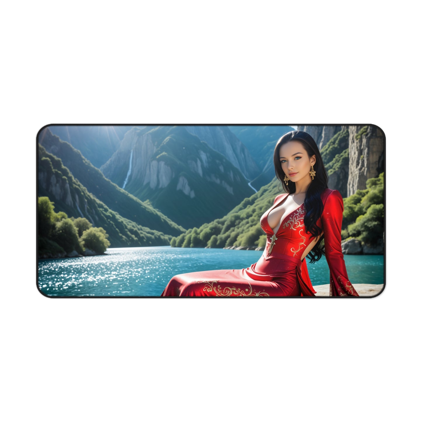 Gaming-Mauspad – Boa Hancock Schreibtischunterlage, Anime-Kämpferin, großes Schreibtischpad