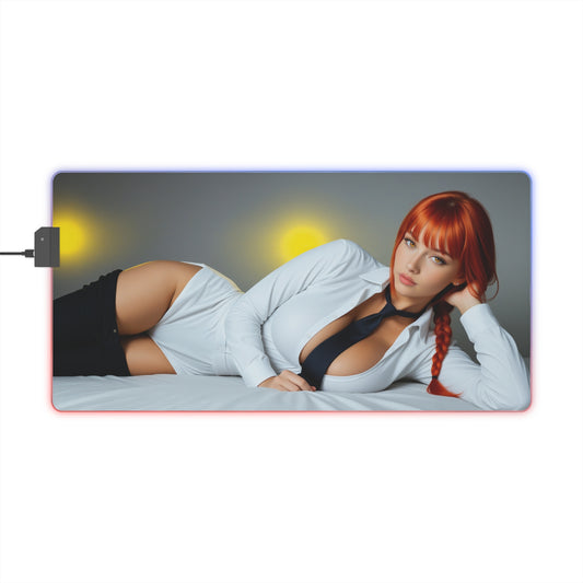 Килимок для столу Makima – світлодіодний RGB-підсвітлювальний килимок, ігровий комплект для дівчат з аніме Waifu