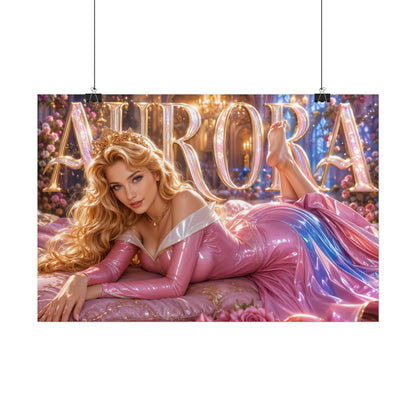 Princess Aurora Sleeping Beauty Poster Fantasy Wall Art Character Room Decor