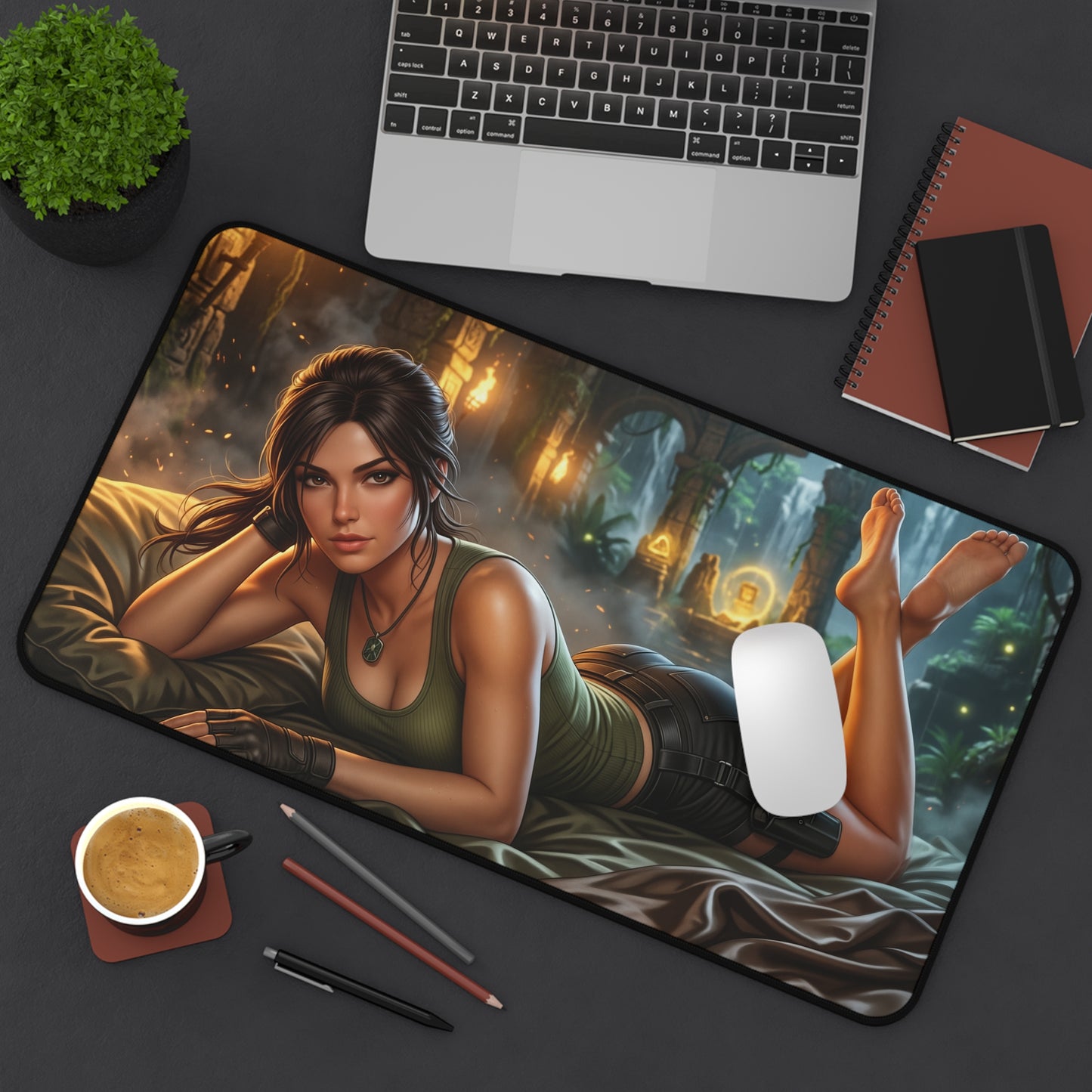 Tomb Raider Mouse Pad, Lara Croft Desk Mat, Gamer Gift XXL