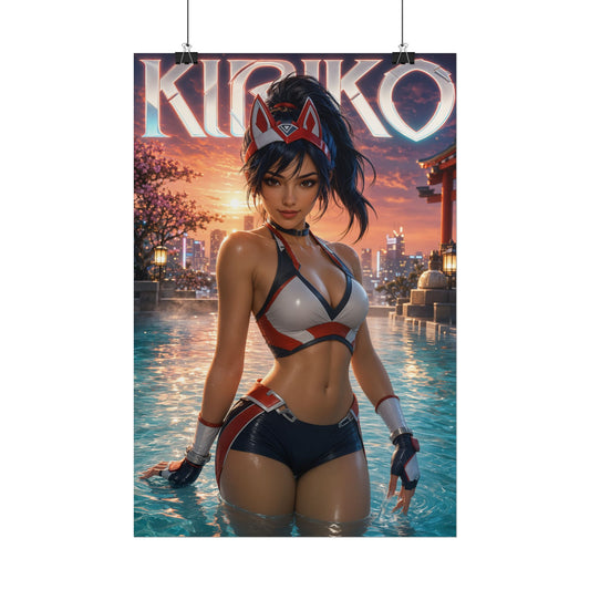 Kiriko Character Poster Overwatch Gamer Gift Gaming Setup Wall Decor Print