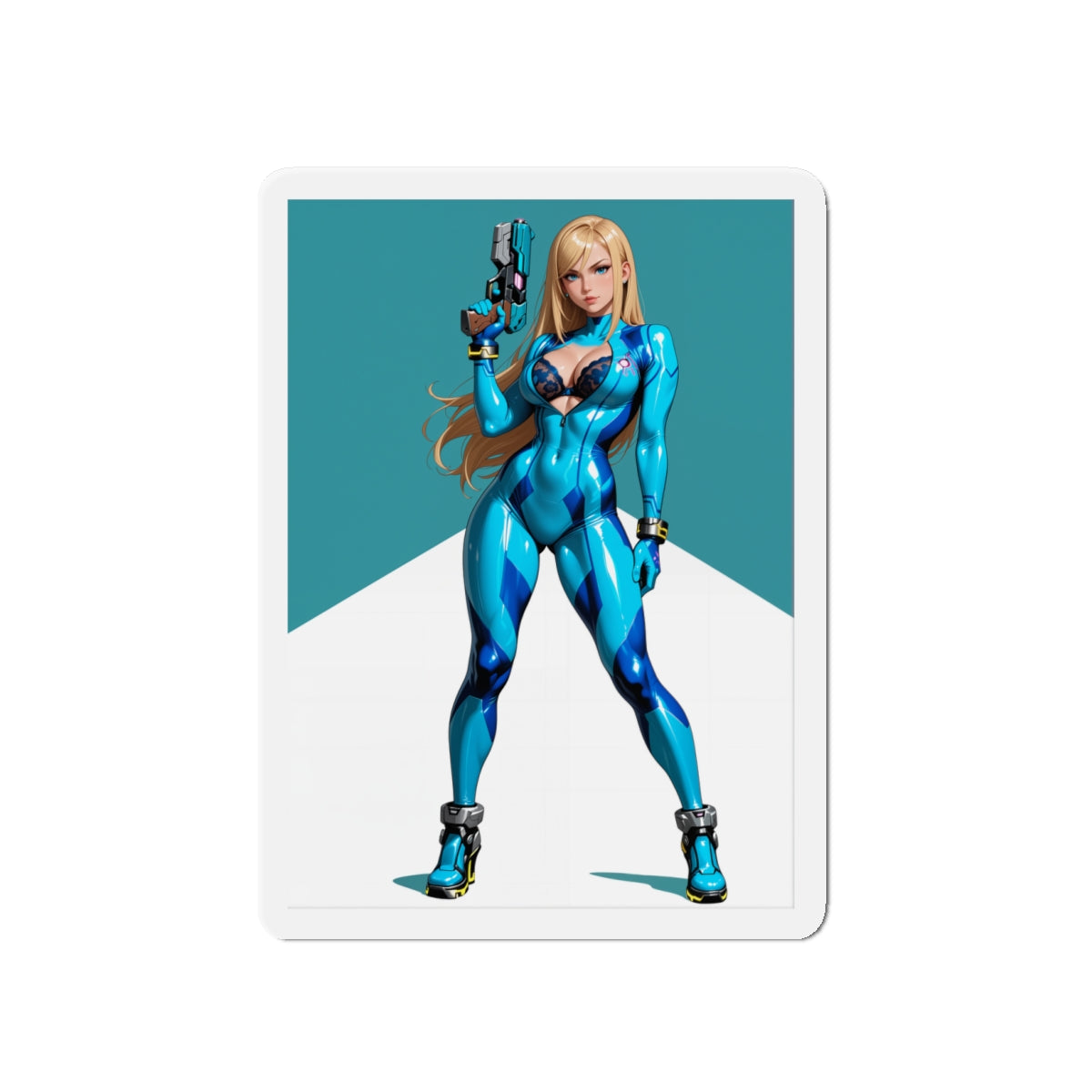 Samus Aran Magnet – Sci-Fi-Jägerin-Kühlschrankmagnet, Anime-Gaming-Dekoration