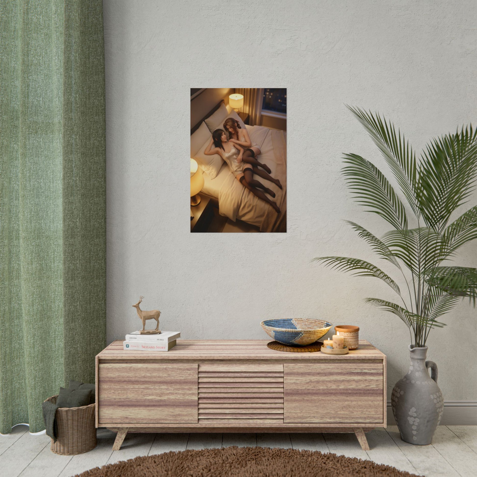Tifa Aerith Poster, Final Fantasy Art Print – Legendary RPG Heroines character-focused wall art for gaming room or modern interiors