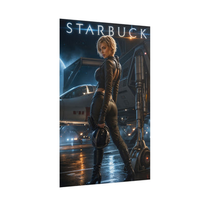 Kara Starbuck Thrace Battlestar Galactica Wall Art Poster Print