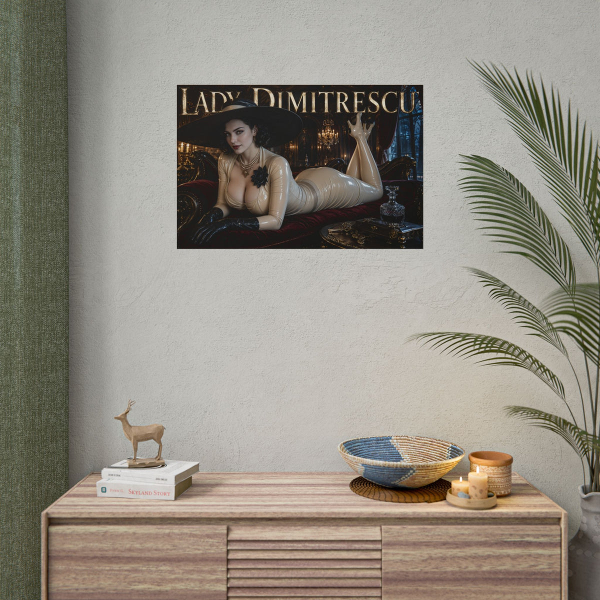 Lady Dimitrescu Resident Evil Poster Gaming Wall Art Gamer Room Decor Art Print