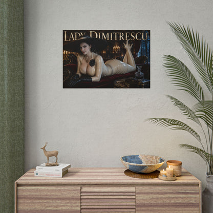 Lady Dimitrescu Resident Evil Poster Gaming Wall Art Gamer Room Decor Art Print