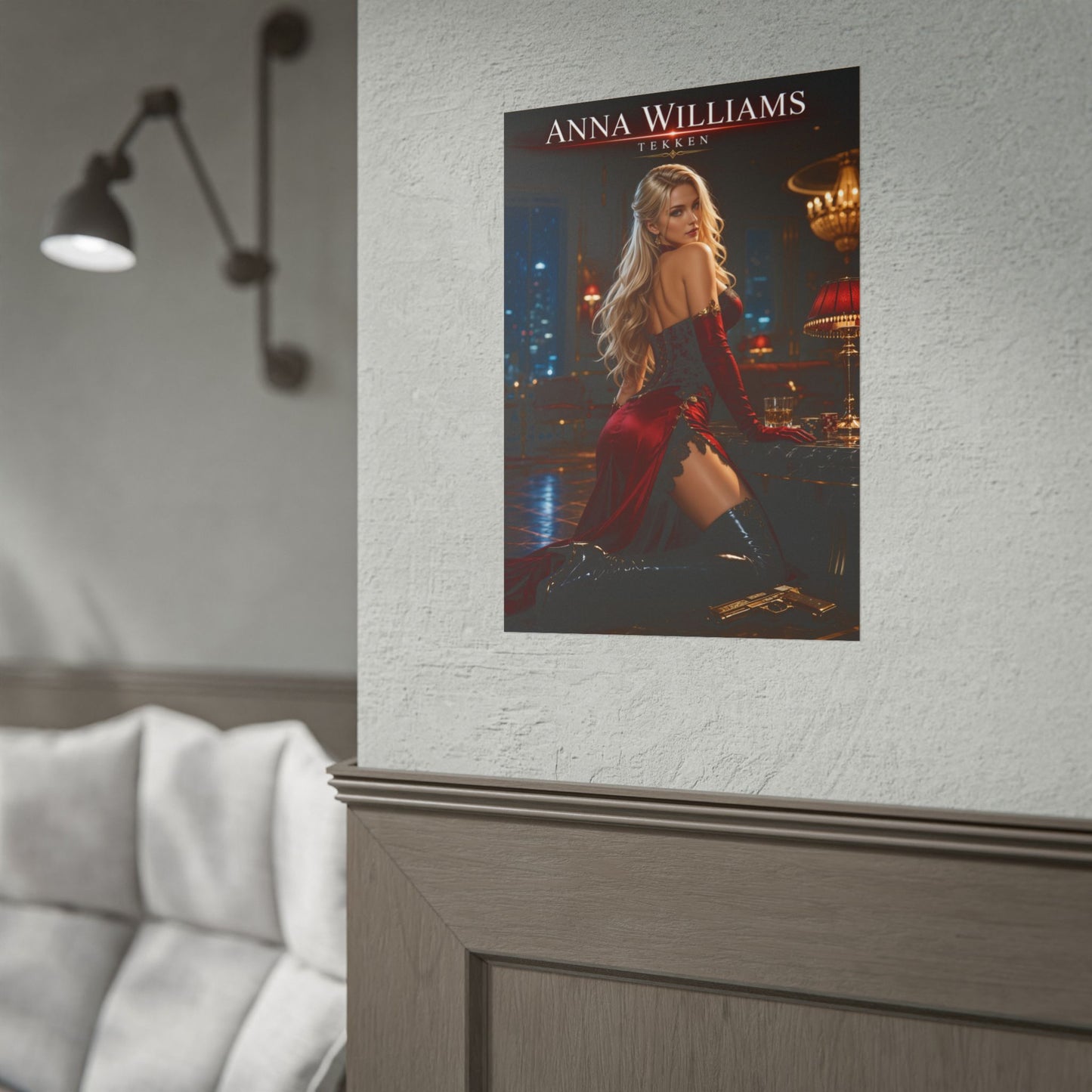 Anna Williams Poster, Tekken Wall Art, Gaming Print, Pin Up Decor