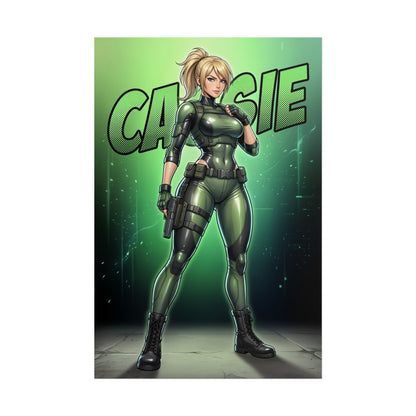 Cassie Cage Poster, Mortal Kombat Wall Art, Combat Girl Print, Action Game Wall Art, Gamer Room Decor, Gift
