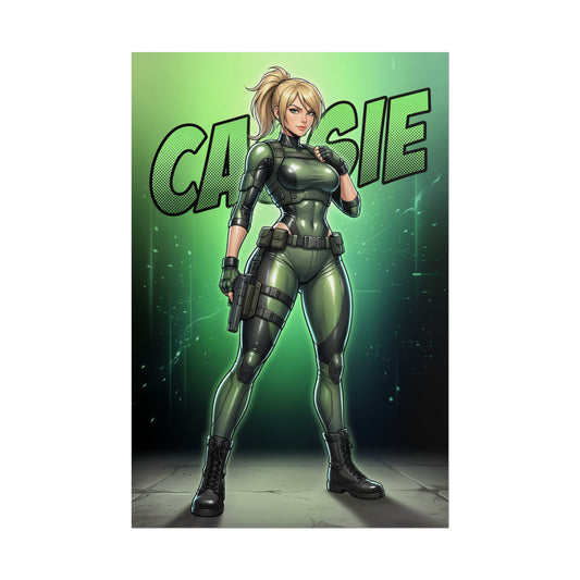 Cassie Cage Poster, Mortal Kombat Wall Art, Combat Girl Print, Action Game Wall Art, Gamer Room Decor, Gift
