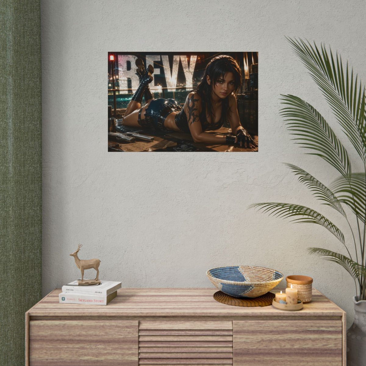Revy Character Poster Black Lagoon Anime Wall Decor Collectible Art Print