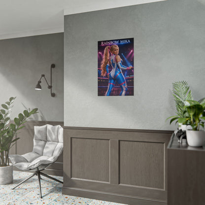 Street Fighter Rainbow Mika Poster Capcom Gaming Wall Art Print